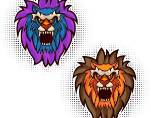 Lion vector mascot Photoshop brush