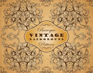 Vintage background with baroque pattern Photoshop brush