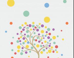 Colorful tree Photoshop brush