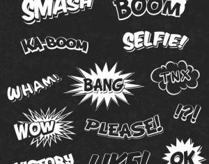 Comic Book Words Photoshop brush