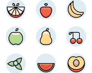 fruit icons Photoshop brush