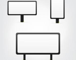 White Bilboards Set Photoshop brush
