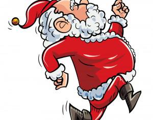 Running Santa Photoshop brush
