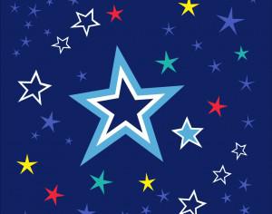 Colorful stars on night sky Photoshop brush