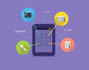 E-learning platform illustration Photoshop brush