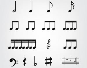 Vector Music Notes Photoshop brush