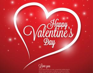 Valentines day illustrations and typography elements Photoshop brush