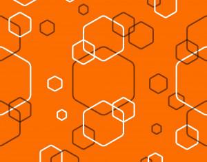 Orange Abstract Hexagonal Pattern Photoshop brush