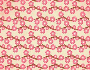 Japanese patters  with cherry blossom Photoshop brush