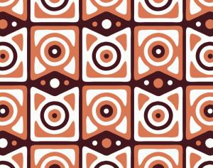 Retro Maroon, Orange, and White Pattern Photoshop brush
