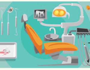 Dentist instrument equipment. Vector illustration Photoshop brush