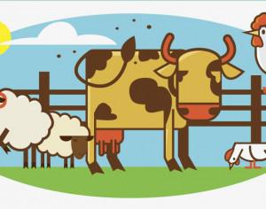 Characters farm pets vector illustration for design Photoshop brush