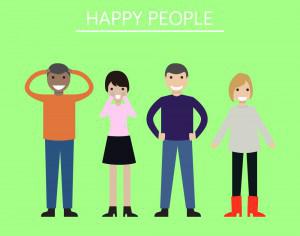 Group of people looking happy and smiling Photoshop brush