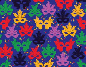 Seamless pattern with carnival mask Photoshop brush