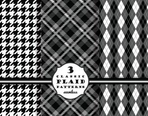 Set of classic plaid patterns Photoshop brush