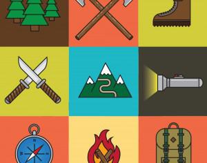 Camping Icon Set Photoshop brush