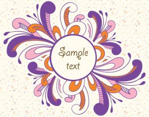 Doodle vector illustration with frame and typography Photoshop brush