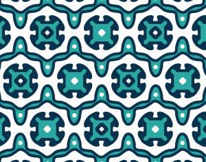 Ornate Blue and White Pattern Photoshop brush