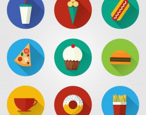 Food icons Photoshop brush