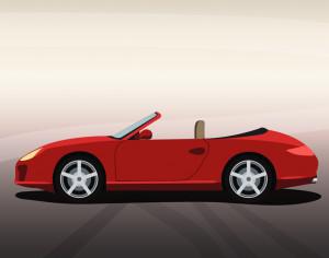 Vector illustration Red sports car Photoshop brush