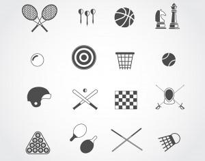 Sport free vector icons set for web. Free design Photoshop brush