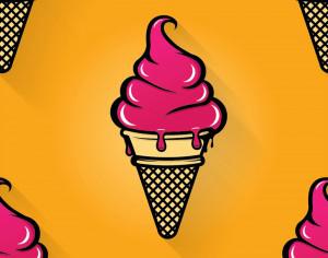 Ice Cream Cone Repeating Pattern Photoshop brush