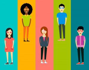 People vector characters. Free illustration for design Photoshop brush