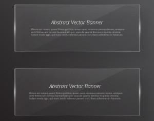 Transparent glass abstract banners Photoshop brush