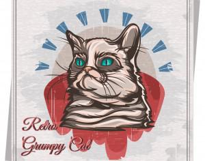 Mascot grumpy cat Photoshop brush