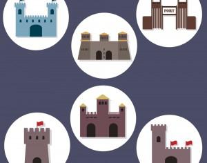 Flat Fort Icons Photoshop brush
