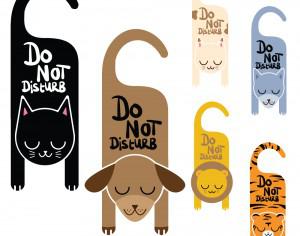 Do not disturb animal signs Photoshop brush