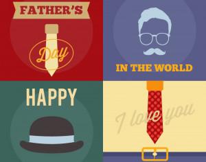 Father's Day Retro Cards Photoshop brush