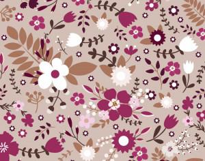 Retro floral seamless pattern Photoshop brush