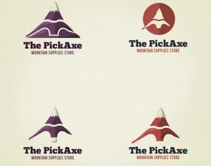 Vector pick axe logo Photoshop brush