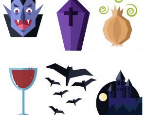 Dracula themed vector set Photoshop brush
