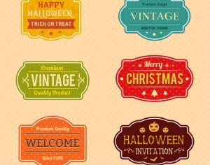 Holiday Vector Badges Photoshop brush