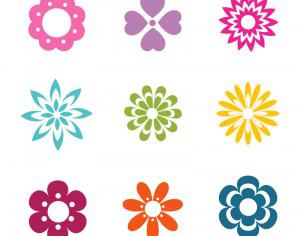 Vector Flowers Icons Photoshop brush