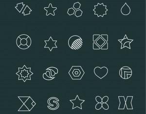 Set of hight quality vector icons.  Free Vector Illustration Design. Photoshop brush