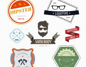 Retro Vintage Icons or Logotypes set. Vector design elements, business signs, logos, identity, labels, badges and objects Photoshop brush