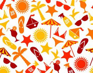 Seamless pattern of summer Photoshop brush