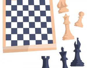 Chess board with figures Photoshop brush