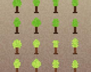 Pixel Trees Set Photoshop brush