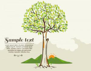Tree vector illustration Photoshop brush