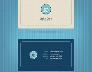 Modern blue business card template Photoshop brush