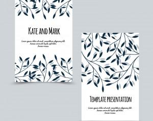 Invitation card with floral background Photoshop brush
