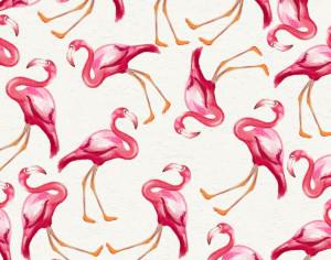 Watercolor background with flamingos Photoshop brush