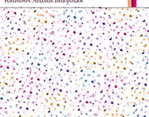Watercolor abstract background with colorful dots Photoshop brush