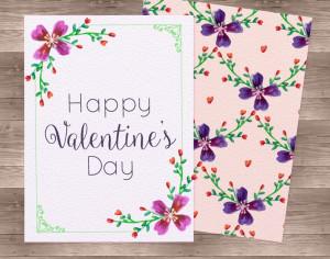Watercolor Valentine'Day Cards Photoshop brush