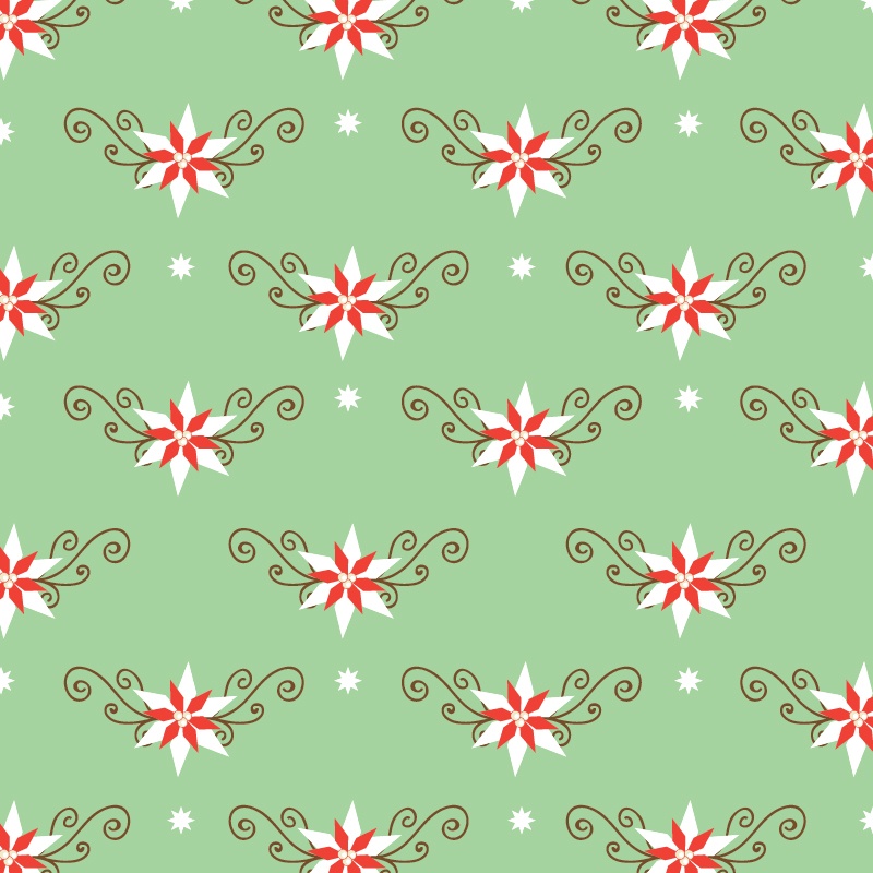 Christmas pattern with christmas decorations Photoshop brush