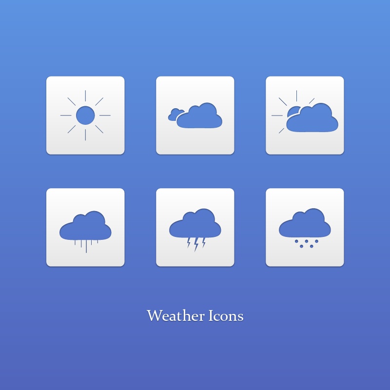 Weather icons Photoshop brush